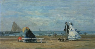 Strand von Trouville von Eugene Louis Boudin